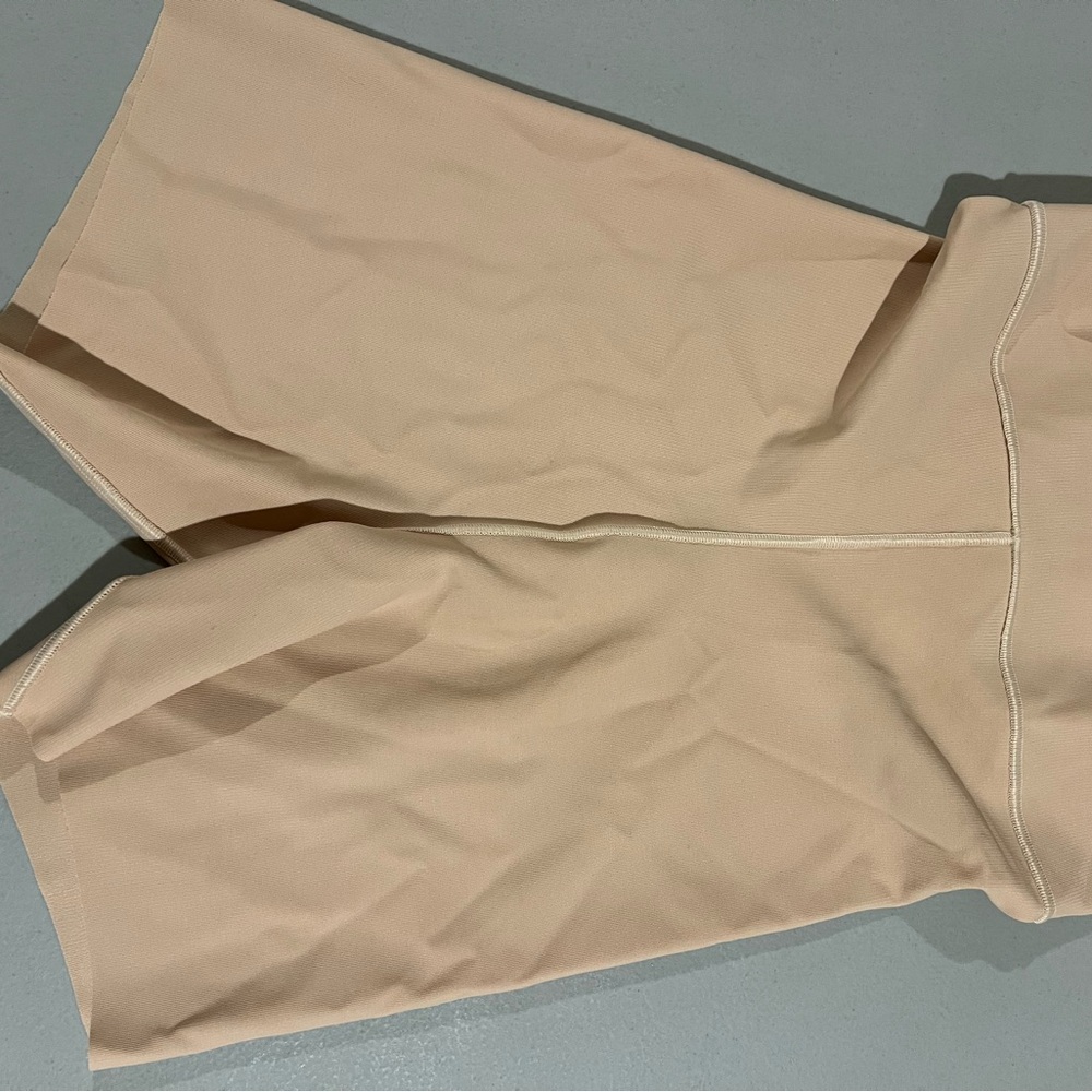 Beige High-Waisted Shorts
